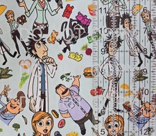 Custom 100% Cotton Woven Fabric Cloudy Chance Meatballs By the 1/4 Yard 9x56 picture