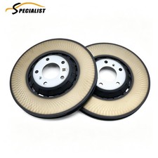 Pair Front Floating Composite Vented Brake Rotor For 2016-23 Bentley Bentayga picture