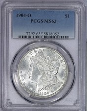 1904-O Morgan Silver Dollar $1 PCGS MS63 picture