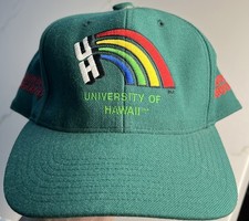 University Of Hawaii Snapback Hat Vintage UH Rainbow wool blend rare  picture