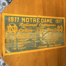 10 Notre Dame National Champions Football Banners Vintage, Felt Silk picture