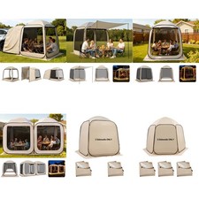 Uimoso Screen House Tent Pop Up Instant Gazebo Room 6x6 10x9.2 12x11 15x13.8 ft picture