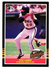 1985 Donruss Highlights - Rod Carew #31 California Angels HOF picture
