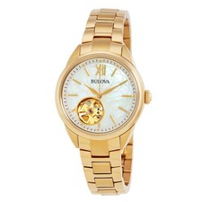 Bulova Sutton Automatic White MOP Dial Ladies Watch 97L172 picture