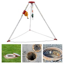 Manual Confined Space Tripod Adjustable 5.2-8ft Legs Rescue Tripod 1800lb Winch picture