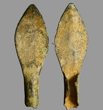 Ancient Levantine Bronze Socketed Leaf Arrowhead 40mm Yehud Era COA picture