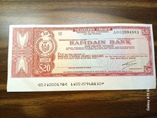 Iraq Rafidain Bank $20 Travelers Cheque – USD – Arabic/English – Vintage Banking picture