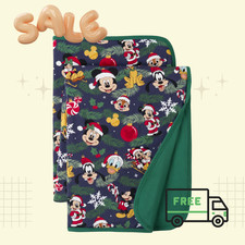 [SALE] Little Sleepies Mickey Friends Deck The Halls Large Cloud Blanket Disney picture