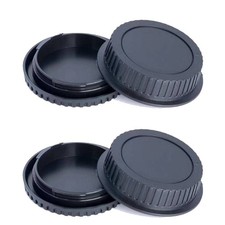 2pcs Rear Lens Cover + 2pcs Camera Body Front Cap for Canon EOS EF DSLR SLR Lens picture