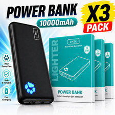 x3 pack INIU 37W Slim Power Bank 10000mAh USB-C Fast Charger picture