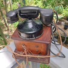 Antique Strongberg Carlson Ringer Box Oak TYPE Monophone Working Bells Fl Estate picture