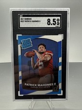 2017 Panini Donruss - Rated Rookie Patrick Mahomes II #327 RC SGC 8.5 picture