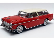 1955 CHEVROLET BEL AIR NOMAD RED 1/18 DIECAST MODEL CAR BY ACME A1807009 picture