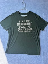 Lee Men’s Green H.D. Lee Mercantile Company Graphic T-Shirt Size XL picture
