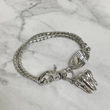 Vivienne Westwood Bracelet Tooth Charm Silver 19cm T:1.5 x 1.2cm w/Pouch NO BOX picture