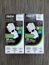 Lot 2 Qty HALCO CFL23 27K GU24 Base T2 100W/23W Bulb Lamps white 2700K 46518 picture