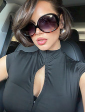 Super OVERSIZED XXL Very Large Round Dark Sunglasses Women SHADZ BIG LORENA picture