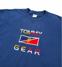 Vintage Tommy Gear 1990s Bootleg Embroidered Tee Shirt XL USA Miriam picture
