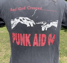 RARE Vintage PUNK AID UK 2004 Charity Concert T-Shirt - Size Extra Large picture