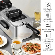 Electric Stainless Steel Easy to Clean  Deep Fryer with Timer 3.2 Quart Qapacity picture