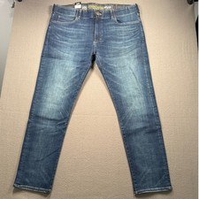 Lee Extreme Motion MVP Jeans Mens 40x30 Dark Blue Slim Straight 102018461 picture