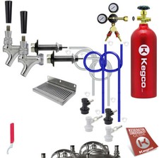 Kegco Deluxe Homebrew 2 Tap Kegerator Conversion Kit with 5 lb. Tank picture