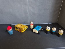 Vintage Fisher Price Little People Lot Of 7. Car, Camper, Cowboy, Man 3 Dogs.... picture