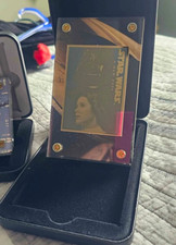 Authentic Images Star Wars Princess Leia/Darth Vader Plaque 1997 24kt Gold Card picture