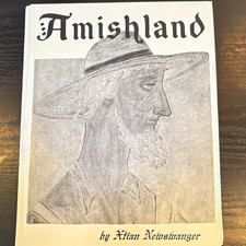 Amishland by Xtian Newswanger Signed Inscribed Hardcover Amish PA Ephemera picture