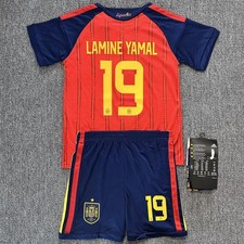 Lamine Yamal #19 Spain Kids Home Kit 2026 World Cup Boys Girls Full Strip picture