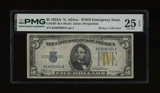 DBR 1934-A $5 North Africa Fr. 2307 PMG 25 EPQ Serial K63696064A picture