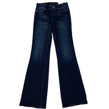 White House Black Market Skinny Flare Jeans Womens 00S Dark Wash NWT picture