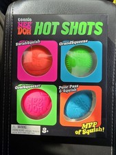 NEW 2026  Nee Doh Hot Shots Squeeze Ball Four Different Sports 4 Pack  picture
