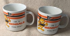 2 Vintage 1978 Garfield Coffee Mug Cup Cincinnati I'm a Bengals Fan-Atic RARE picture