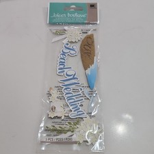RARE  Jolees Our Beach Wedding Bouquet Flowers Ceremony 3D Scrapbook Sticker picture
