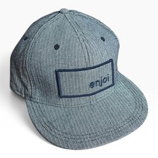 Vintage Enjoi Skateboard Hat S/M skater gray and blue AOP inside rare mint  picture