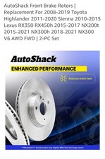 AutoShack Front Brake Rotors | 2 Set picture