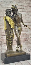 Rendition Of Hermes Whispering to Herm and Bronze Sculpture Figurine Statue Sale picture