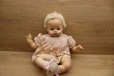 Vintage 1962 Madame Alexander Kitten Baby Doll Blonde Cloth Body Pink Dress picture
