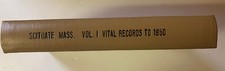 Scituate MA Reprint Vital Records Vol 1 To 1850 HC New England Historic 472J picture