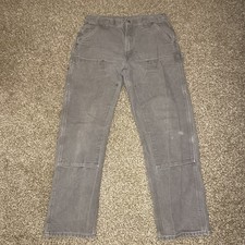 Carhartt B136 GVL 34x34 Double Knee Work Pants Gravel Gray Canvas Carpenter picture