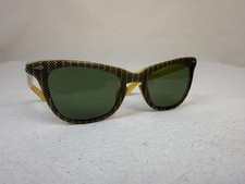 Vintage 1950s American Optical Calobar C23-48 Cat Eye Herringbone Sunglasses picture