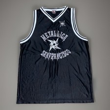 Vintage 2003 Metallica Band Shirt Y2K Basketball Jersey Mens L Robert Trujillo picture