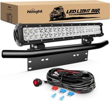 Nilight LED Light Bar 20Inch 126W Combo and Front License Plate Mounting Bracket picture
