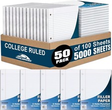 Trail Maker (50 Pack) Bulk Filler Paper College Ruled, 8 x 10-1/2 Inch College R picture