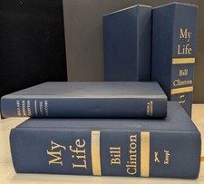 President Bill Clinton & Hillary HAND SIGNED - My Life & Living History Book Set picture