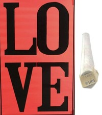 Vintage 1995 LOVE Spellout 23”x35” Original Flocked Blacklight Poster NEW picture