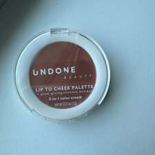 Undone Beauty Lip To Cheek Palette 3 in 1 Color Creme 340 Rosewood New  picture