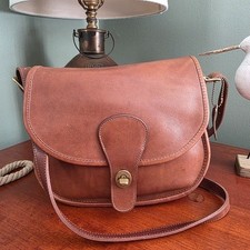 Coach 9535 Saddlery Bag Crossbody British Tan Leather Shoulder Bag Vintage picture