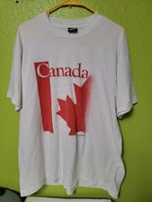 VINTAGE Vancouver Made In Canada Shirt Single Stitch Crewneck 1980s Flag BEST XL picture